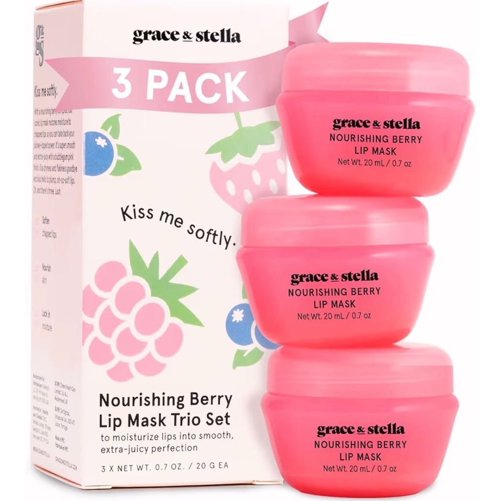 Grace & Stella Nourishing Berry Lip Mask Trio Set
